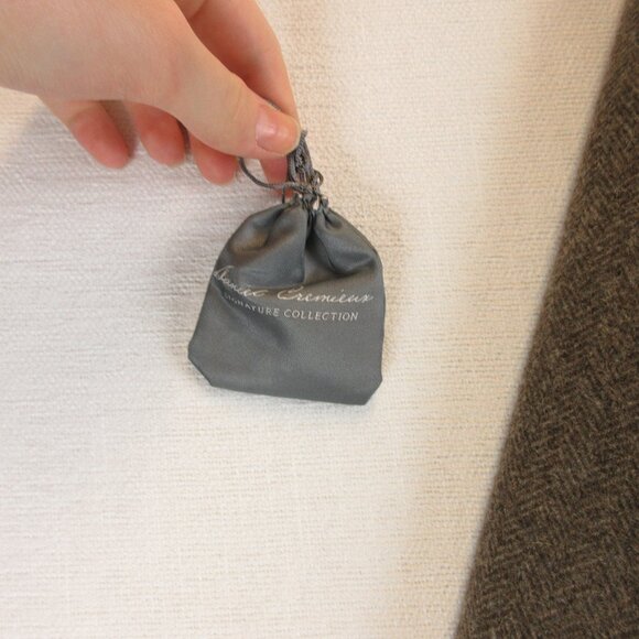 Daniel Cremieux Reversible Alpaca Wool herringbone Coat Size L Muted Light Brown - Picture 3 of 11